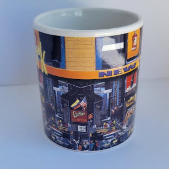 Vintage New York NYC Broadway in the Daytime Glazed Ceramic Coffee Mug Cup - Picture 2 of 5